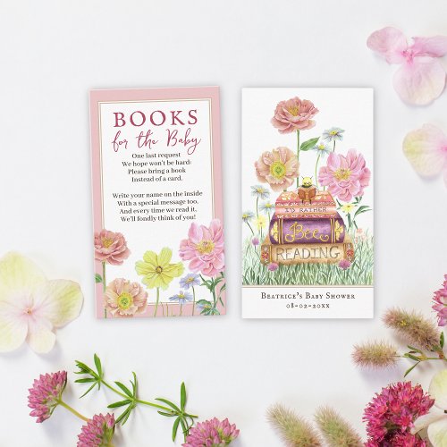 Baby in Bloom Books for Baby Shower Bookmark  Enclosure Card