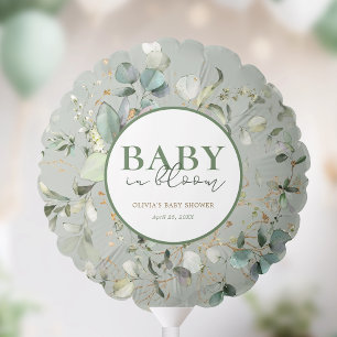 Baby in Bloom Botanical Eucalyptus Baby Shower Balloon