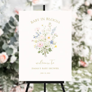 Baby in Bloom Bouquet Welcome Baby Shower Foam Board