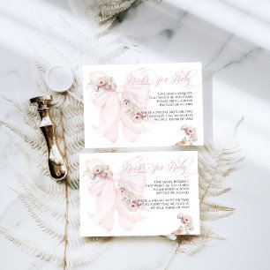 Baby in Bloom Bow Spring Garden Girl Baby Shower Enclosure Card