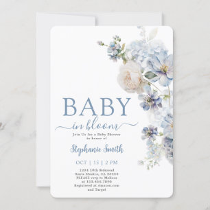 Baby in Bloom Boy Baby Shower Invitation