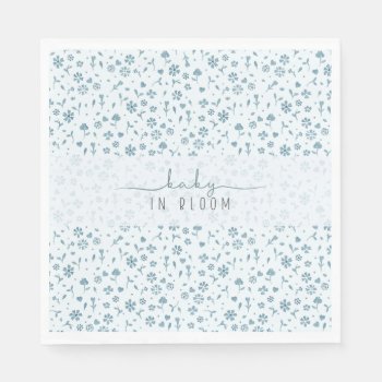 Baby In Bloom Boy Baby Shower  Napkins by lemontreecards at Zazzle