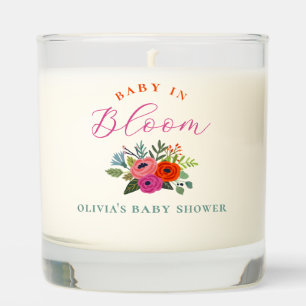 Baby in Bloom Bright Floral Baby Shower Scented Candle