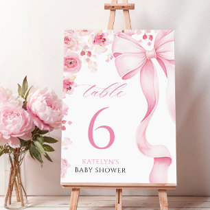 Baby in Bloom Coquette Table Numbers