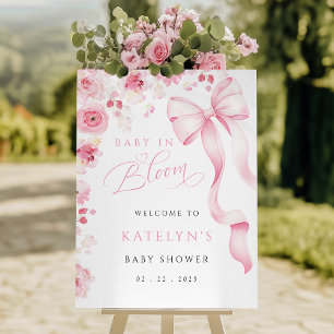 Baby in Bloom Coquette Welcome Sign