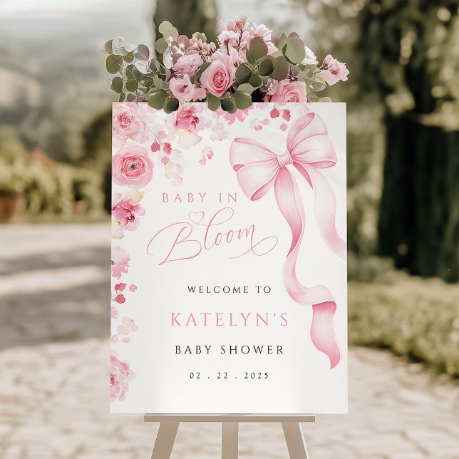 Baby in Bloom Coquette Welcome Sign (Creator Uploaded)