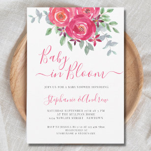 Baby in Bloom Couples Baby Shower Invitation