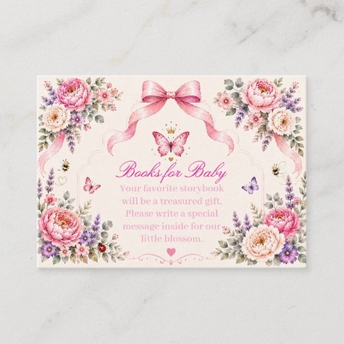 Baby in Bloom Crowned Butterfly Books for Baby Enclosure Card