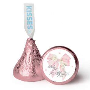 Baby In Bloom Cute Pink Bow Baby Shower Hershey®'s Kisses®