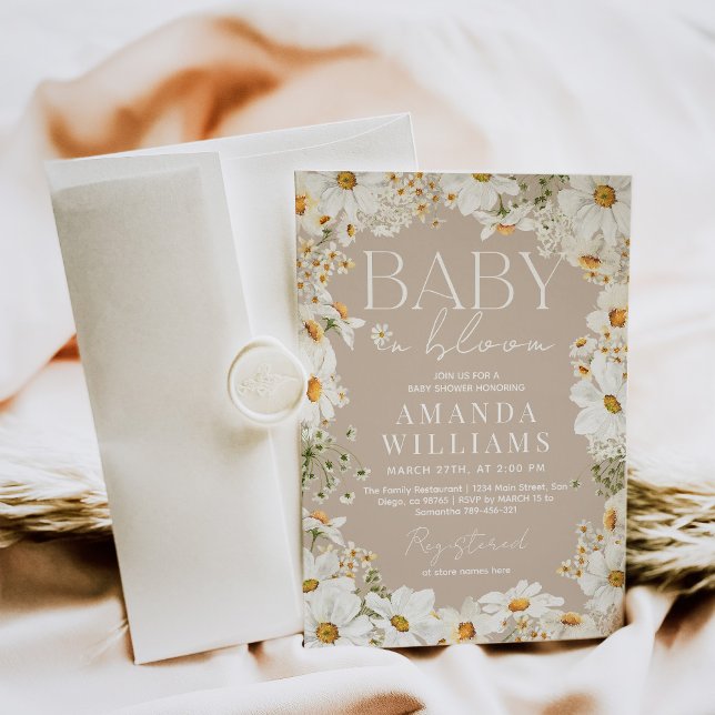 Baby in Bloom Daisy Baby Shower Invitation (Creator Uploaded)
