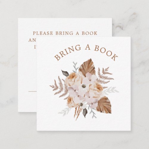 Baby In Bloom Dark Terracotta Boho Bring a Book Enclosure Card
