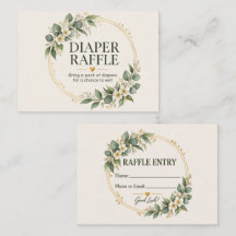 Baby in Bloom Diaper Raffle Card