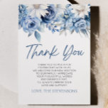 Baby In Bloom Dusty Blue Floral Baby Shower Thank You Card<br><div class="desc">This is a Baby In Bloom Dusty Blue Floral Baby Shower Thank You Card!</div>