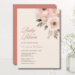 Baby in Bloom Elegant Floral Baby Shower Invitation