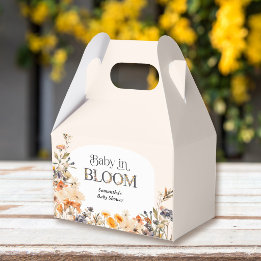 Baby in Bloom Elegant Watercolor Fall Wildflowers Favor Boxes