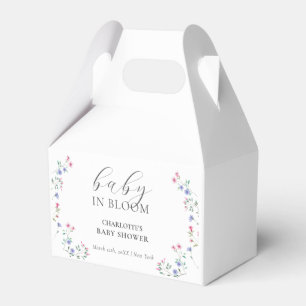 Baby In Bloom Elegant Wildflower Baby Shower Favor Boxes
