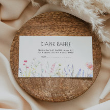 Baby in Bloom Elegant Wildflowers Diaper Raffle