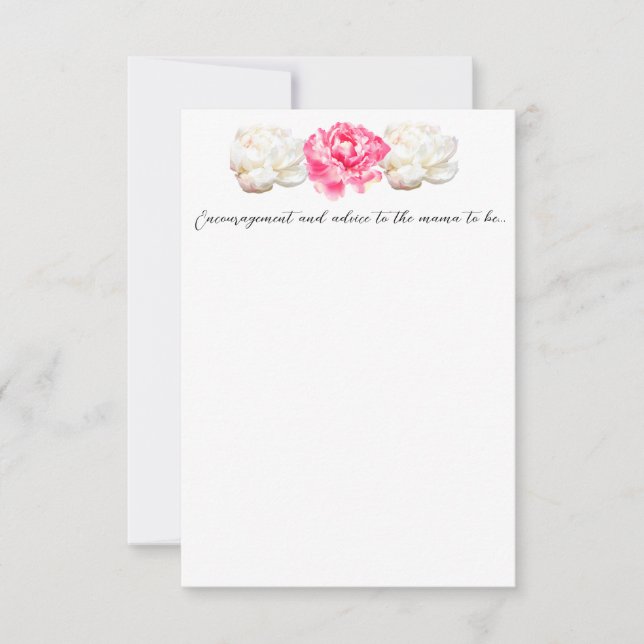 Baby In Bloom - Encouragement and advice card (Front)