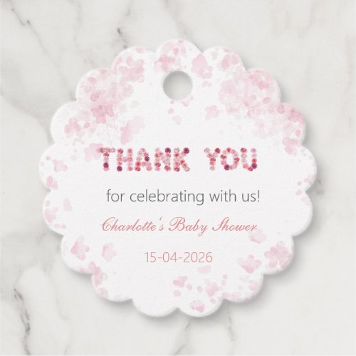 Baby in bloom favor tag | Spring baby shower decor