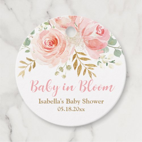 Baby in Bloom Favor Tags Baby Shower Favor Tags