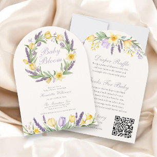 Baby in Bloom Floral Arch Baby Shower Invitation