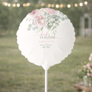 Baby in Bloom Floral Baby Girl Shower Balloon