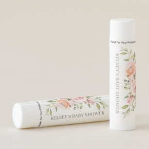 Baby In Bloom Floral Baby Shower Chapstick Favors