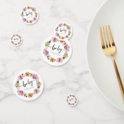 Baby In Bloom Floral Baby Shower  Confetti