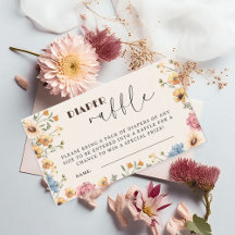Baby in Bloom Floral Baby Shower Diaper Raffle
