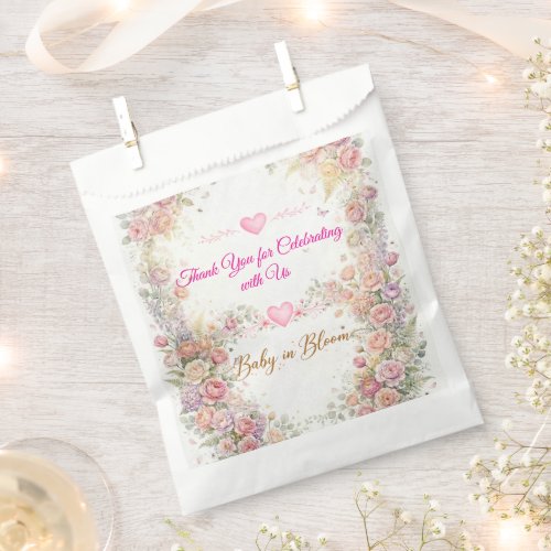 Baby in Bloom Floral Baby Shower Favor Bag