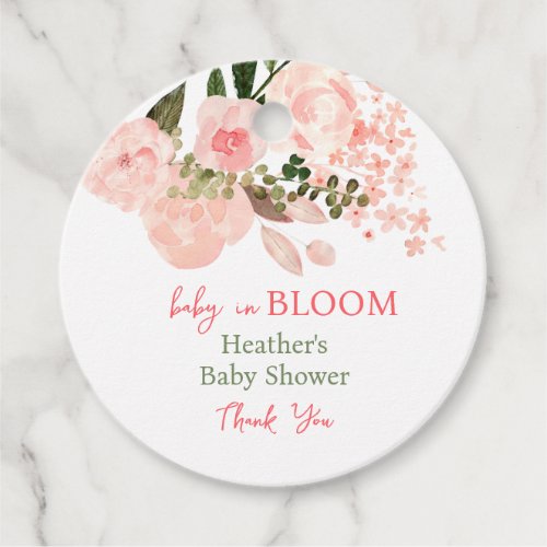 Baby in Bloom Floral Baby Shower Favor Tag