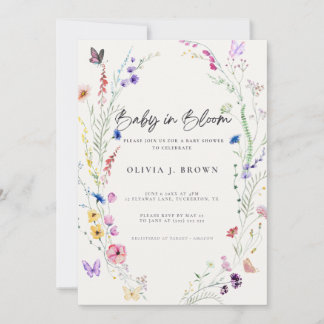 Baby in Bloom Floral Baby Shower Invitation