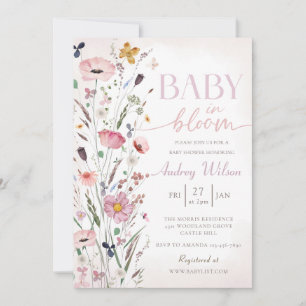 Baby in Bloom Floral Baby Shower Invitation