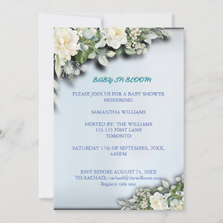 Baby in Bloom Floral Baby Shower Invitation