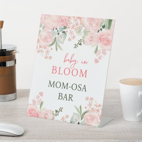 Baby in Bloom Floral Baby Shower Mimosa Party Sign