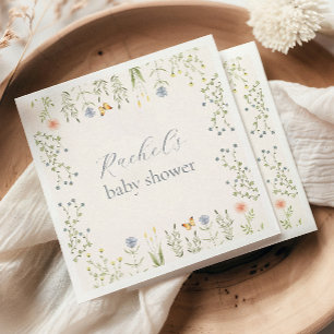 Baby in Bloom Floral Baby Shower Napkin