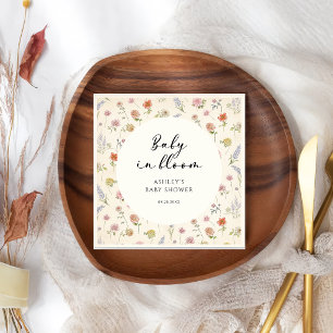 Baby In Bloom Floral Baby Shower Napkins