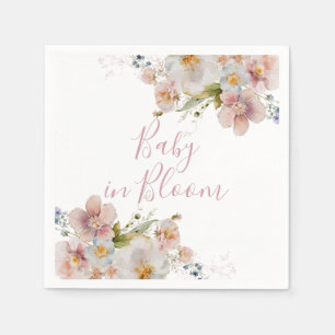 Baby in Bloom Floral baby shower Napkins