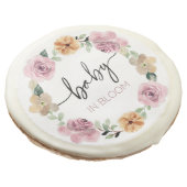 Baby In Bloom Floral Baby Shower Sugar Cookie (Angled)