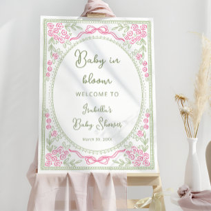 Baby in Bloom Floral  Baby Shower Welcome  Foam Board