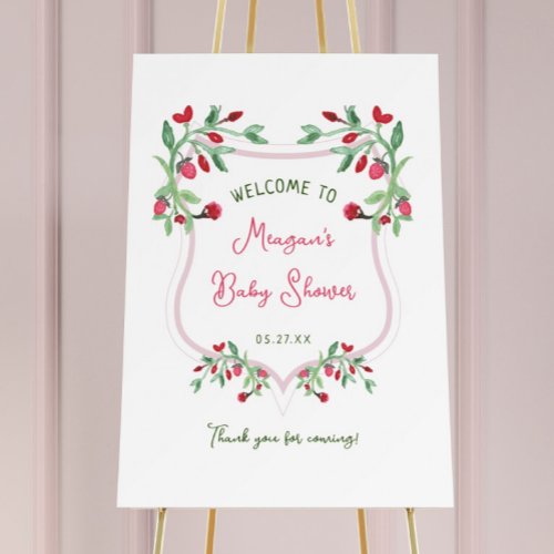  Baby In Bloom Floral Baby Shower Welcome Sign