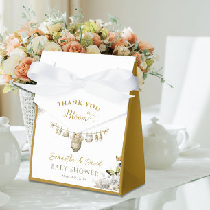 Baby in Bloom Floral Butterfly Thank You Favor Boxes