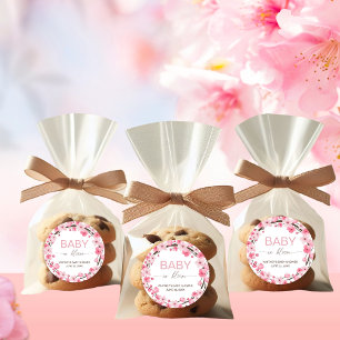 Baby in Bloom Floral Cherry Blossom Classic Round Sticker