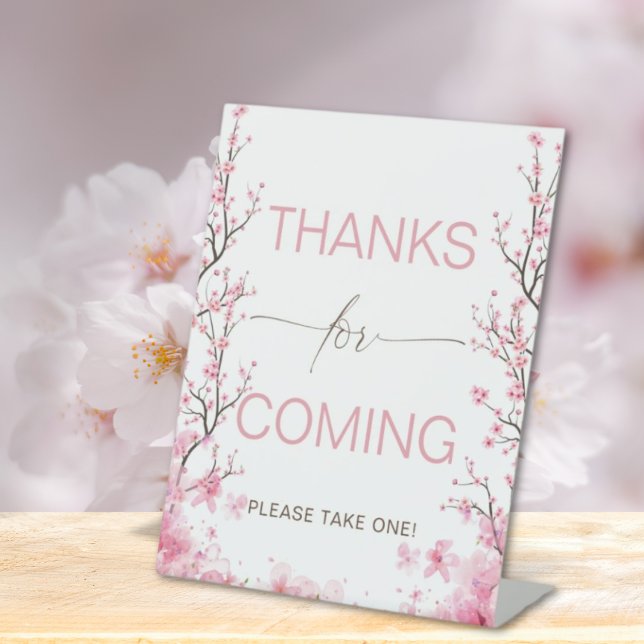 Baby in Bloom Floral Cherry Blossom Welcome Sign (Creator Uploaded)
