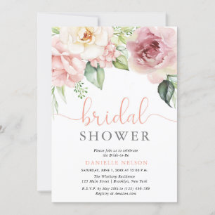 Baby in Bloom Floral Flowers Bridal Shower Invitation