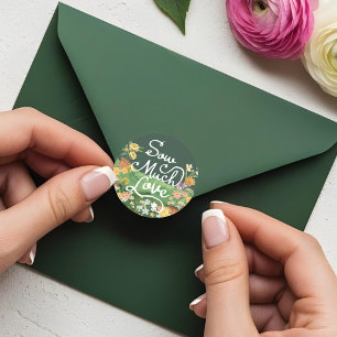 Baby in Bloom Floral Garden Greenhouse Baby Shower Classic Round Sticker