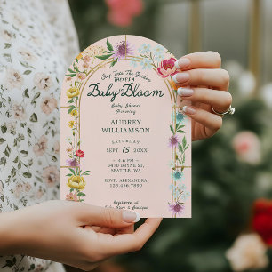 Baby in Bloom Floral Garden Greenhouse Baby Shower Invitation