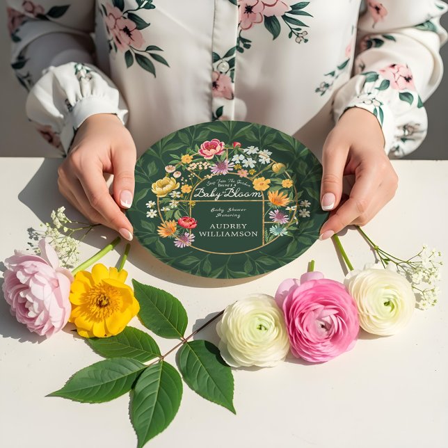 Baby in Bloom Floral Garden Greenhouse Baby Shower Paper Plates (Baby in Bloom Floral Garden Greenhouse Baby Shower Paper Plates)