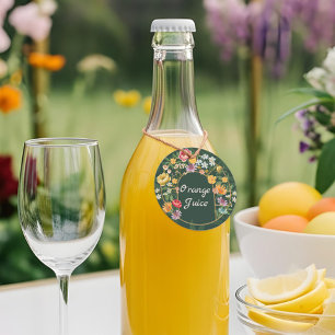 Baby in Bloom Floral Garden Party Mimosa Bar Juice Favor Tags