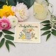 Baby in Bloom Floral Garden Rain Boots Baby Shower Napkins
